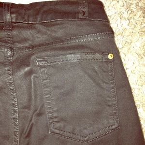 Black Waxy Skinny Jeans